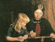 Michael Ancher julenissen star model oil painting